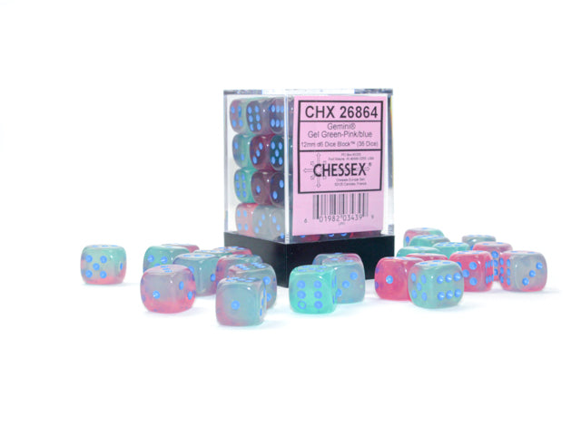 Dices (36D6) - Chessex Gemini (Choose your Color)