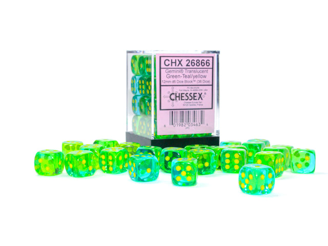Dices (36D6) - Chessex Gemini (Choose your Color)