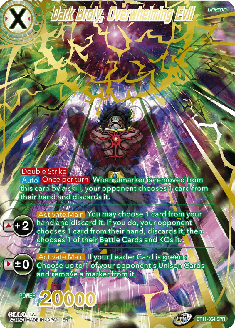 Dark Broly, Overwhelming Evil (SPR) (BT11-064) [Vermilion Bloodline]