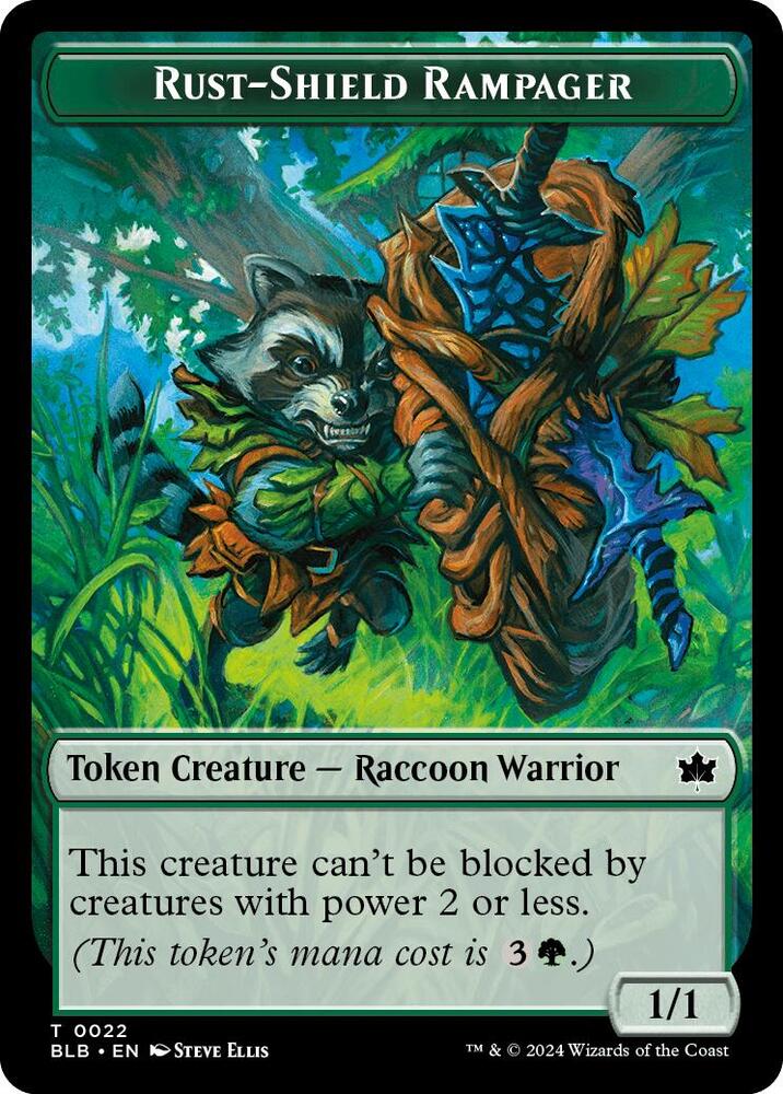 Food // Rust-Shield Rampager Double-Sided Token (Back)