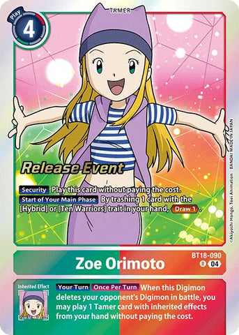 Zoe Orimoto [BT18-090] [Release Special Booster 2.0 Pre-Release Cards]