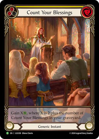 Count Your Blessings (Yellow) (Rainbow Foil) [LGS358] (Promo)  Rainbow Foil