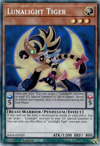 Lunalight Tiger [RA04-EN020] Collector's Rare