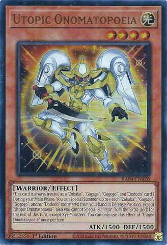 Utopic Onomatopoeia [RA04-EN028] Ultra Rare