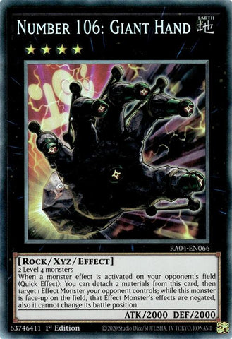Number 106: Giant Hand [RA04-EN066] Collector's Rare