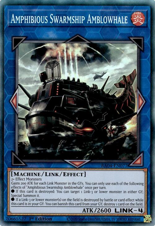 Amphibious Swarmship Amblowhale [RA04-EN077] Collector's Rare