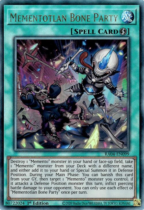 Mementotlan Bone Party [RA04-EN099] Ultimate Rare