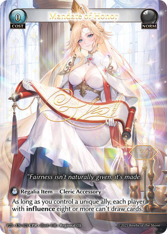 Mandate of Honor (025) [Promotional Cards]