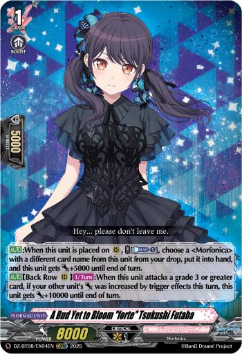 A Bud Yet to Bloom "forte" Tsukushi Futaba (EXRRR) (DZ-BT08/EX04EN) [DZ-BT08: Knights 0f Rebirth]