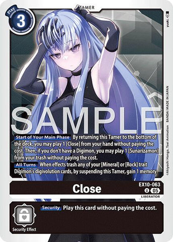 Close [EX10-063] [Sinister Order]