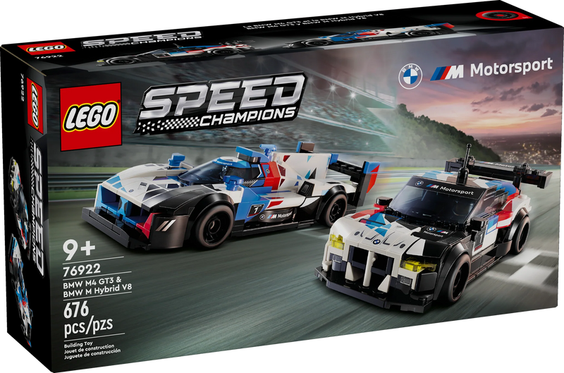 LEGO® SPEED CHAMPIONS BMW M4 GT3 & BMW M Hybrid V8 Race Cars Set 76922