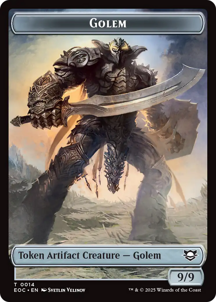 Gnome // Golem (0014) Double-Sided Token [Edge of Eternities Tokens]