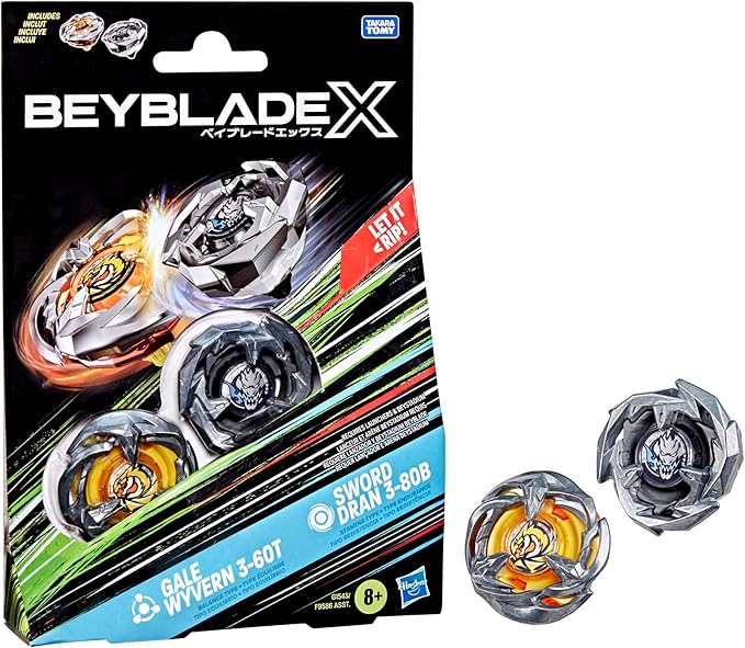 Beyblade X - Dual Pack - Gale Wyvern 3-60T (Balance Type) / Sword Dran 3-80B (Stamina Type)
