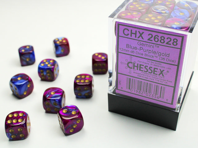 Dices (36D6) - Chessex Gemini (Choose your Color)