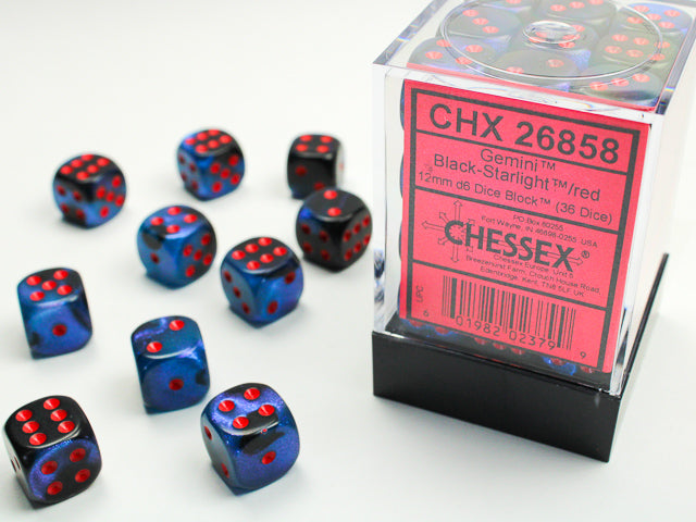 Dices (36D6) - Chessex Gemini (Choose your Color)