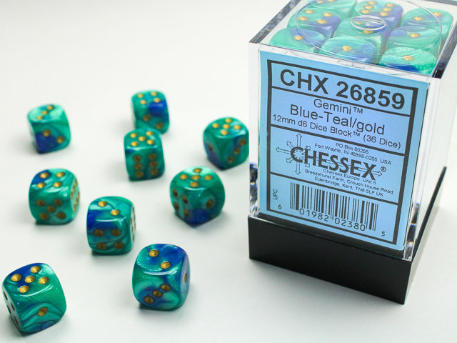 Dices (36D6) - Chessex Gemini (Choose your Color)