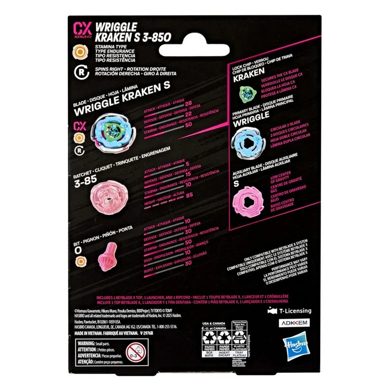 Beyblade X - Wriggle Kraken S 3-85O CX (Stamina Type)
