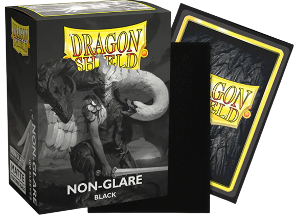 Dragon Shield - Standard Matte Non-Glare Sleeves - Black (100)