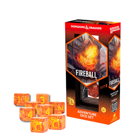 Dungeons & Dragons - Adventure Dice Fireball - Orange