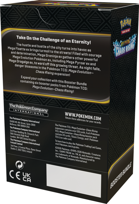 *Pre-Order* Pokémon - Mega Evolution: Chaos Rising - Booster Bundle