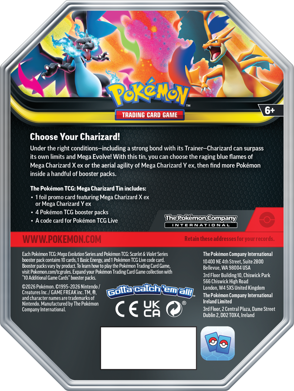 *Pre-Order* Pokémon - Mega Charizard Tin - Mega Charizard X