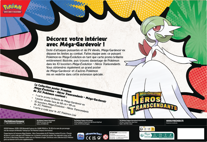 *Pre-Order* Pokémon - Mega Evolution: Héros Transcendants - Collection Poster Premium Méga-Gardevoir - Français