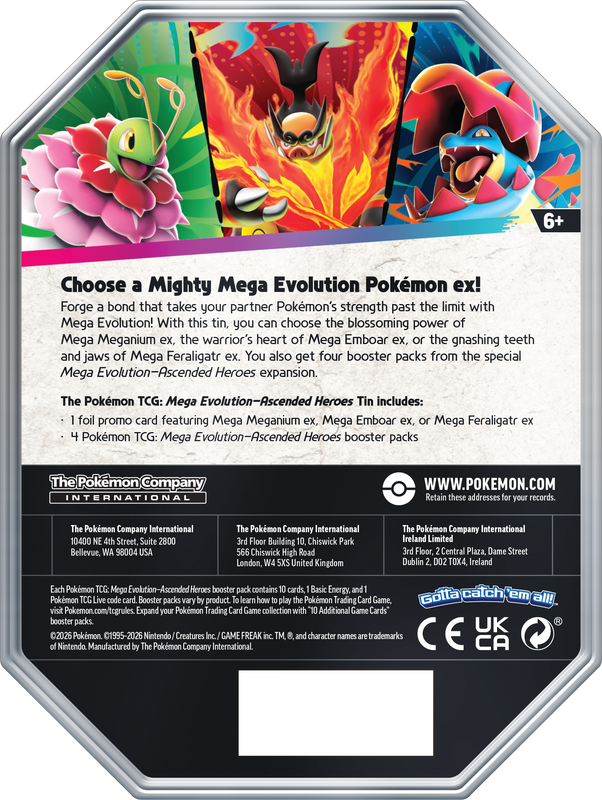 *Pre-Order* Pokémon - Ascended Heroes Tin - Mega Feraligatr