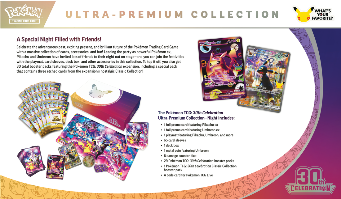 *Pre-Order* Pokémon - 30th Celebration - Night Ultra-Premium Collection