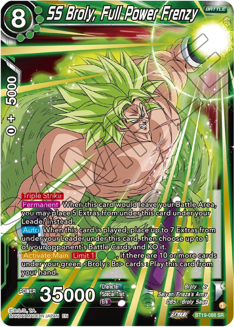 SS Broly, Full Power Frenzy (BT19-088) [Fighter's Ambition]